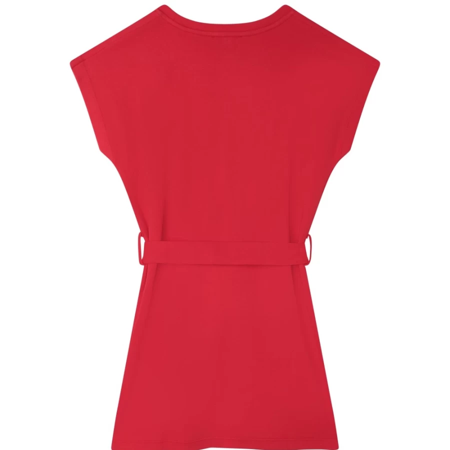 SONIA RYKIEL Girls Red Short-Sleeved Summer Dress for Kids