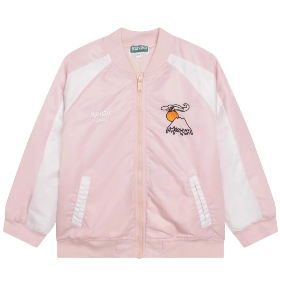 KENZO KIDS Girls Pale Pink Jacket for Kids - Stylish and Comfortable Outerwear