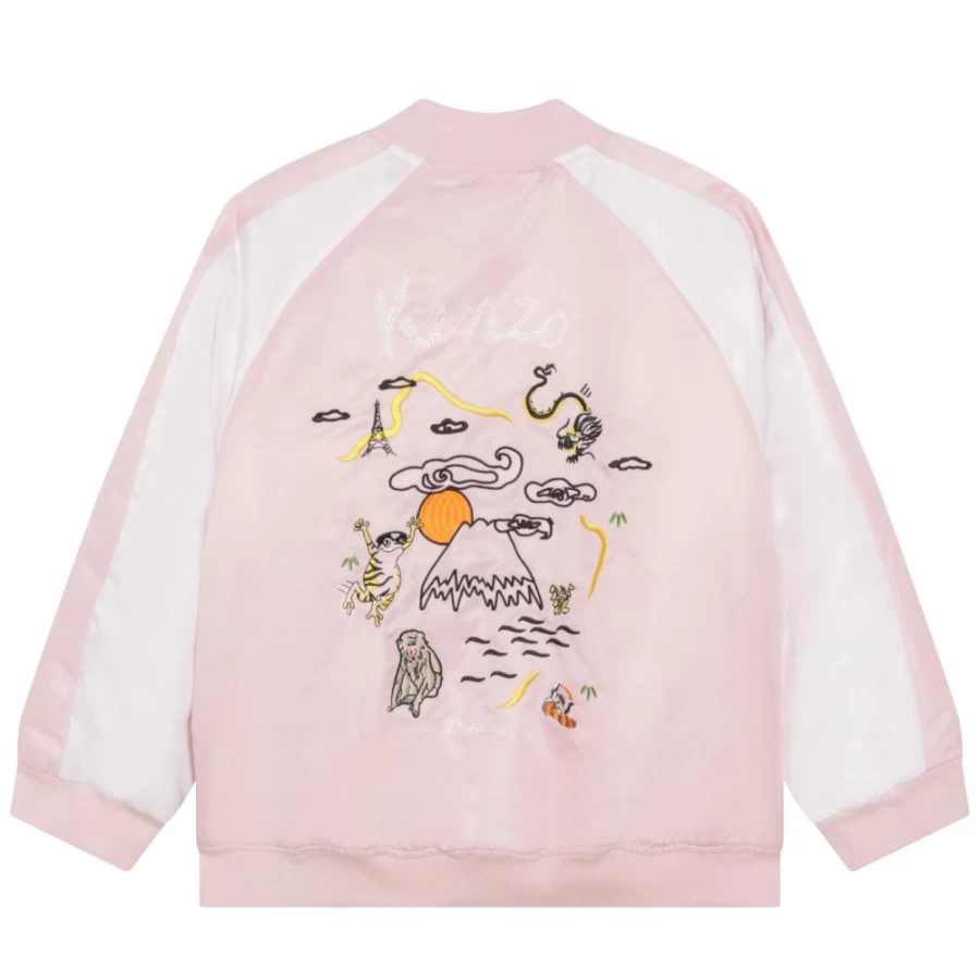 KENZO KIDS Girls Pale Pink Jacket for Kids - Stylish and Comfortable Outerwear