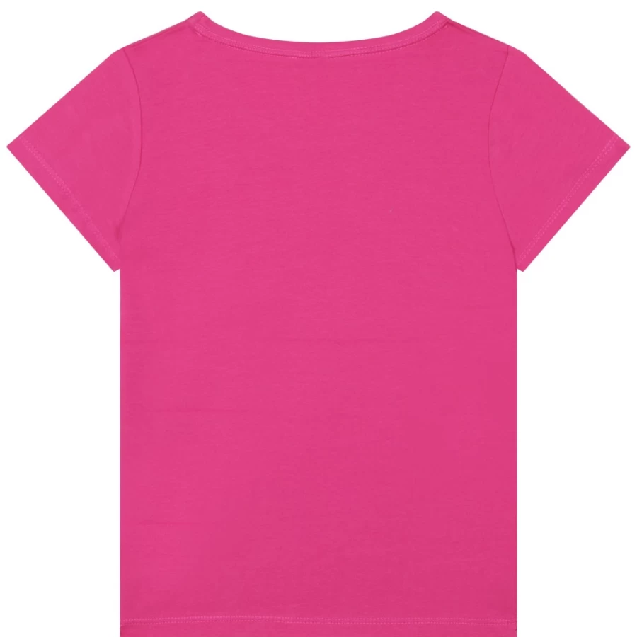 MICHAEL KORS Girls' Cotton Short-Sleeve T-Shirt in Fuxia Pink