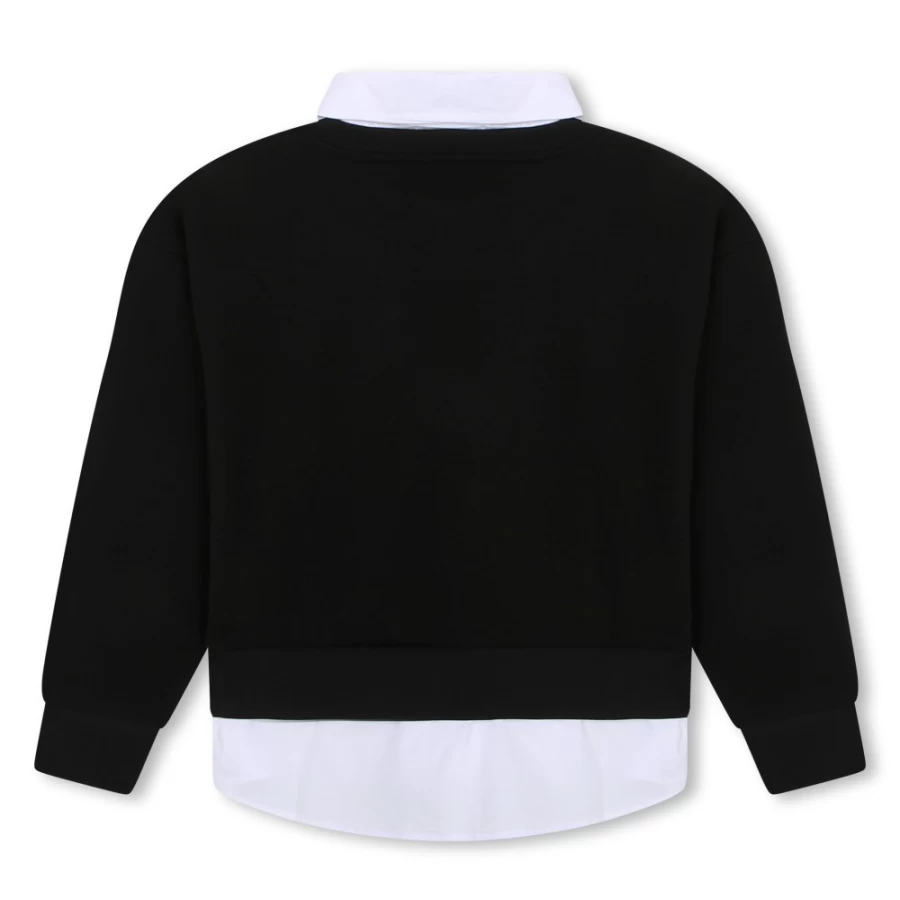 BOSS Girls' Black 2-In-1 Sweatshirt | Stylish & Comfortable Dual-Layer Top