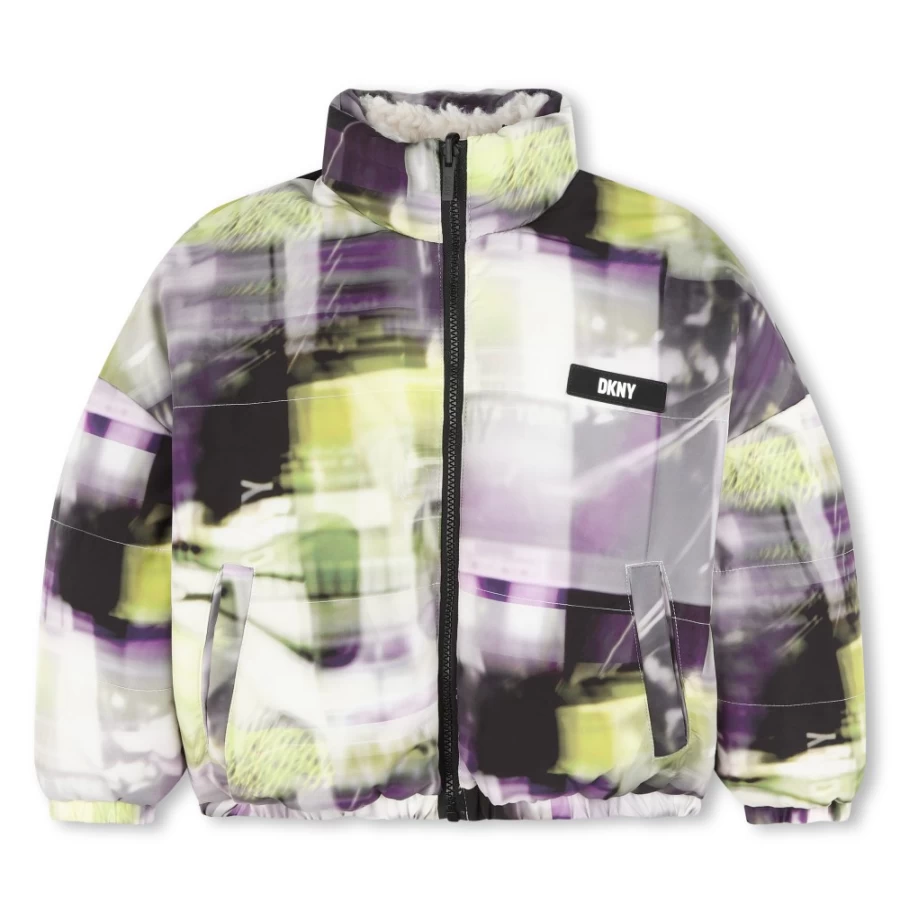 DKNY Reversible Waterproof Puffer Jacket for Girls