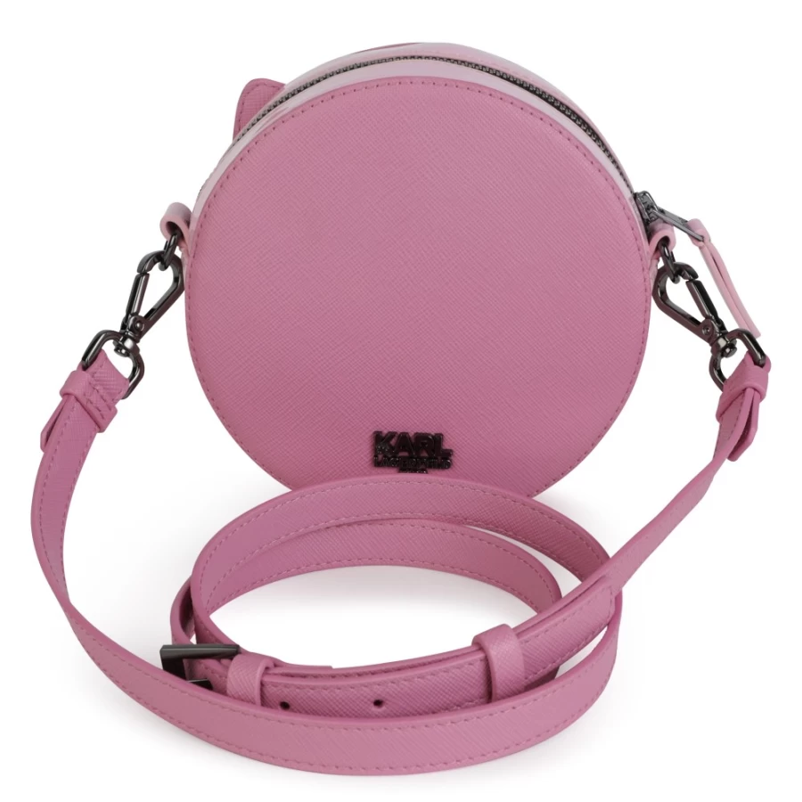 KARL LAGERFELD KIDS Pink Round Shoulder Bag for Girls - Stylish & Trendy Crossbody Purse