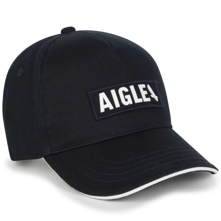 AIGLE Navy Baseball Cap for Girls With Raised Embroidered Logo