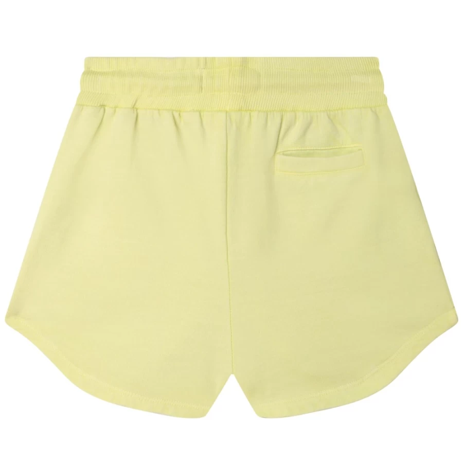 MICHAEL KORS Girl's Cotton Fleece Shorts in Citrine Color | Comfortable & Stylish