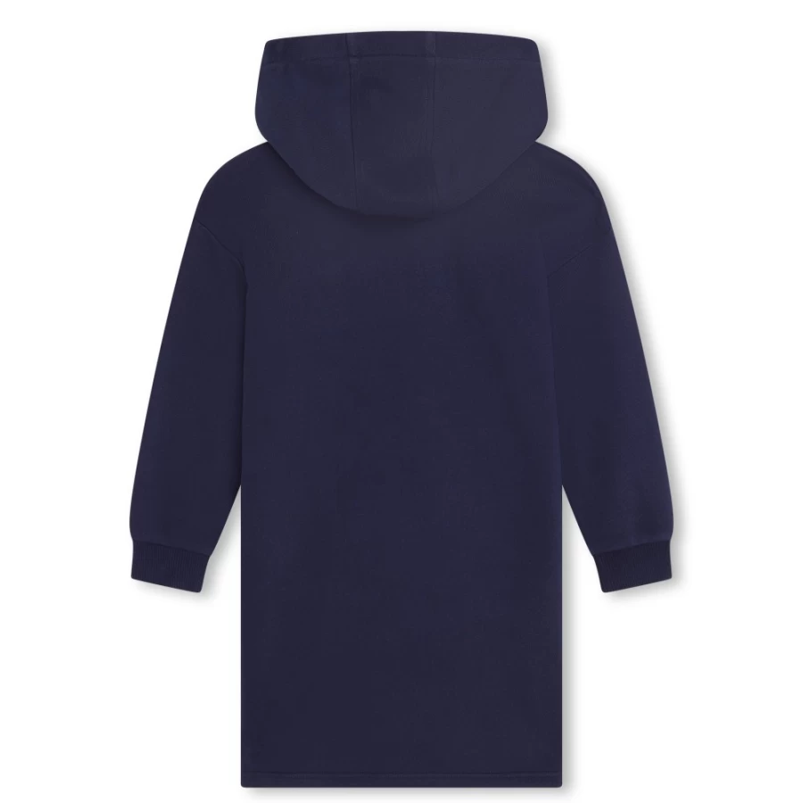 MARC JACOBS Navy Cotton Dress for Girls - Straight Fit Rich Cotton Dress