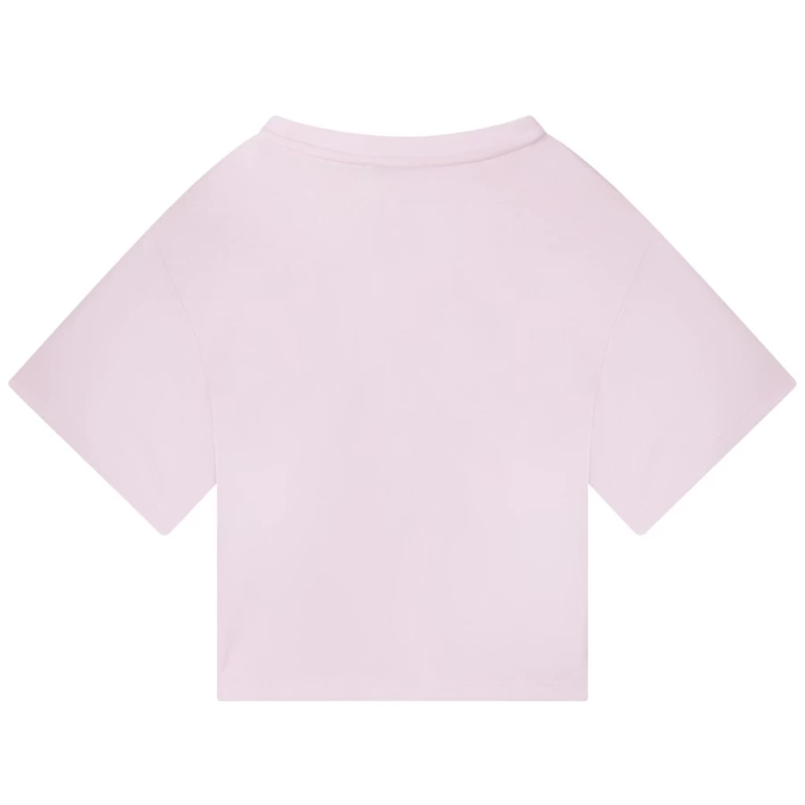 KENZO KIDS Girls Pale Pink Short Sleeve Tee-Shirt | Casual Cotton T-Shirt for Girls