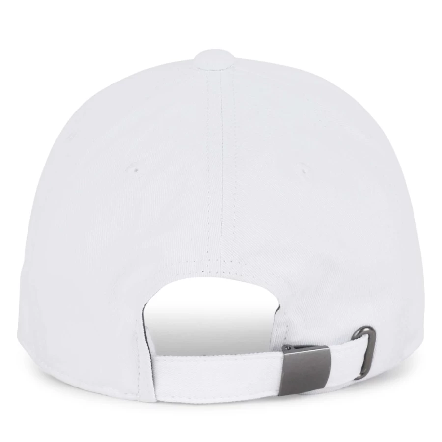 HUGO Girls White Cotton Cap - Stylish & Comfortable