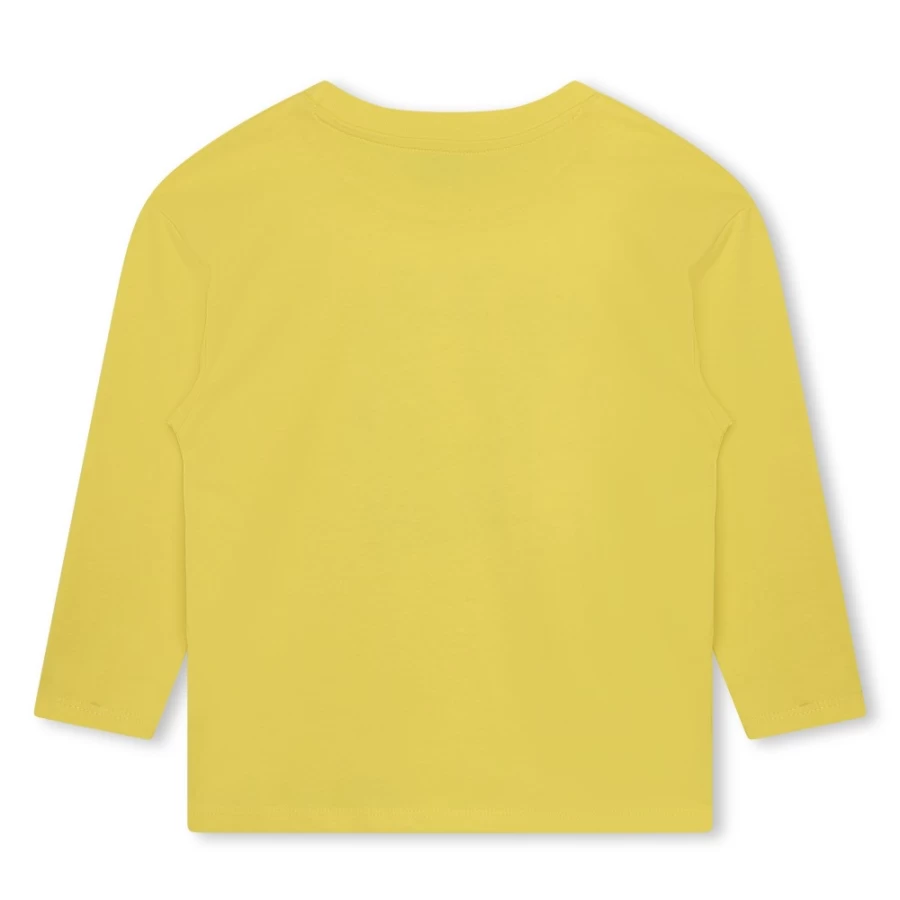 KENZO KIDS Girls' Straw Yellow Long-Sleeved T-Shirt for Kids