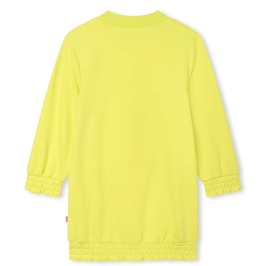 BILLIEBLUSH Girls' Lime Sequinned Fleece Dress - Sparkly Comfort for Kids