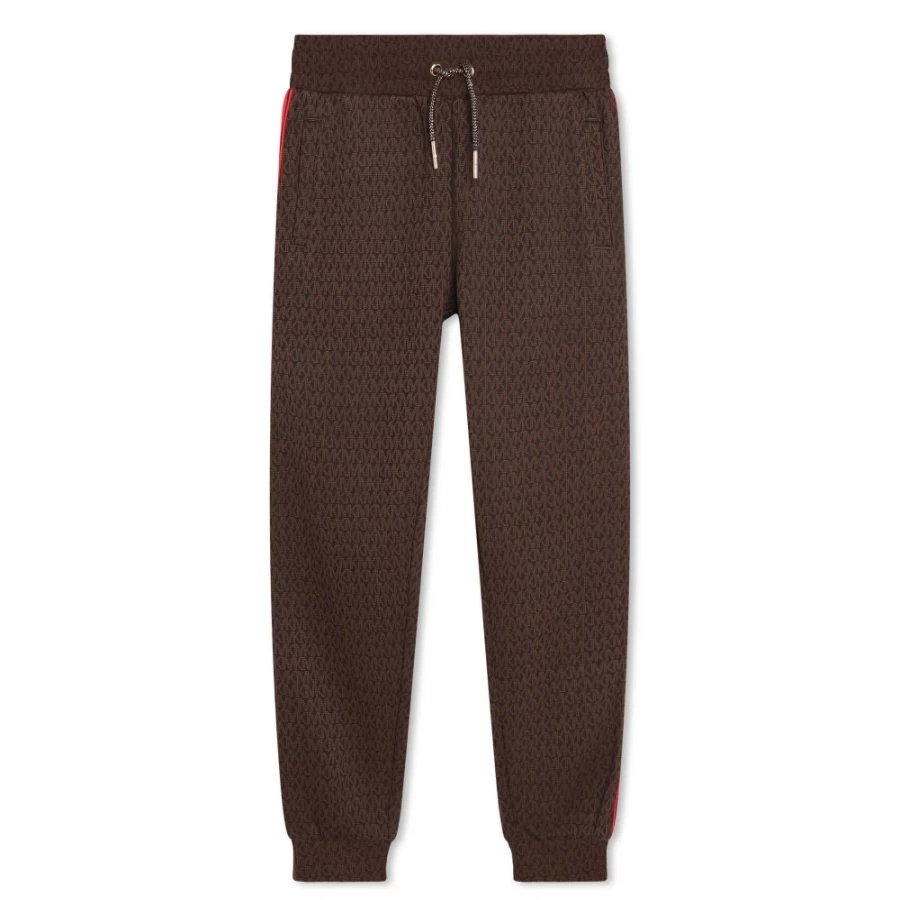 MICHAEL KORS Girls' Chocolate Brown Printed Jogging Pants
