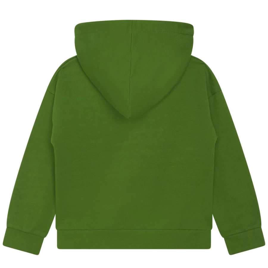 MICHAEL KORS Girls Khaki Hooded Sweatshirt - Casual Pullover Fleece Jacket