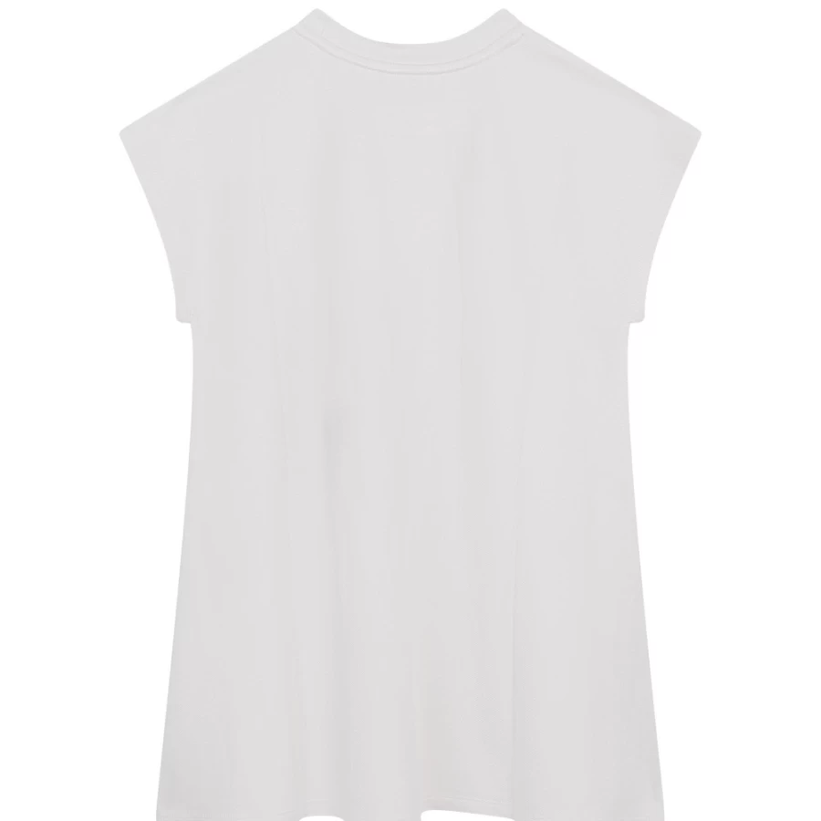 DKNY Girls' White Short-Sleeved Summer Dress - Casual Comfortable Cotton Dress for Kids