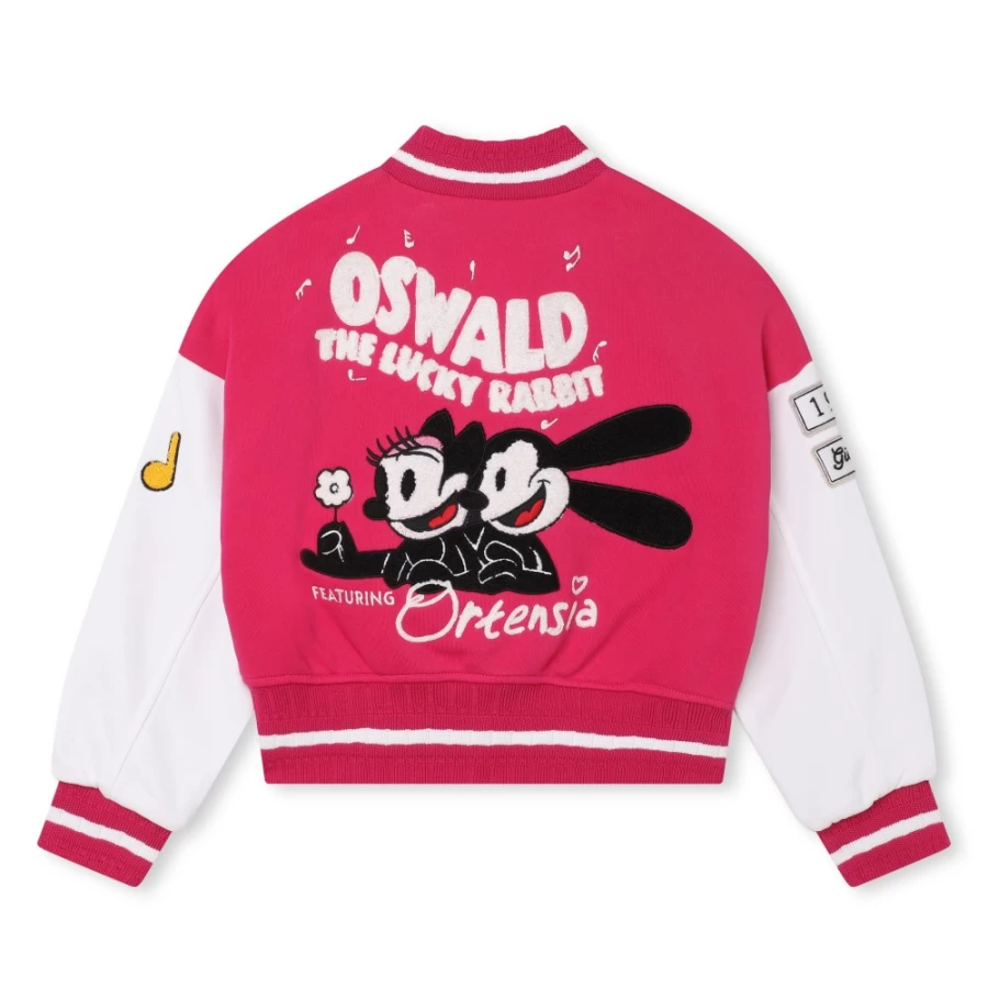 Givenchy Girls' Fleece Cardigan with Embroidered Patches - Cozy & Stylish