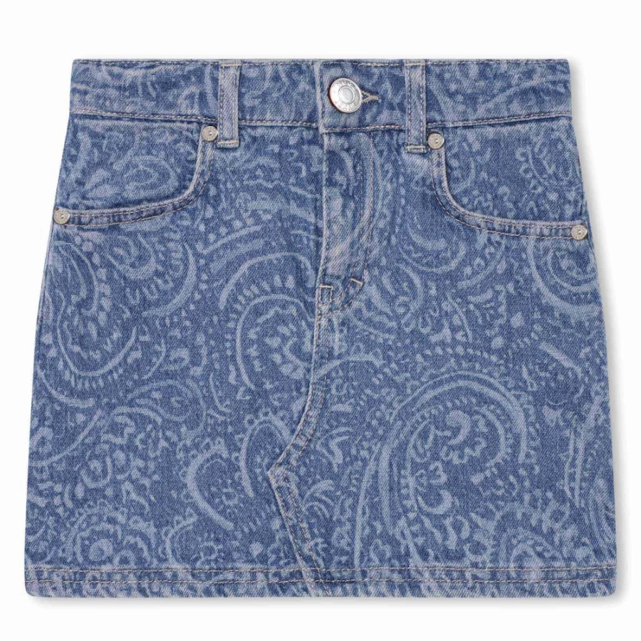 HUGO Denim Blue Short Skirt for Girls | Stylish Denim Mini Skirt
