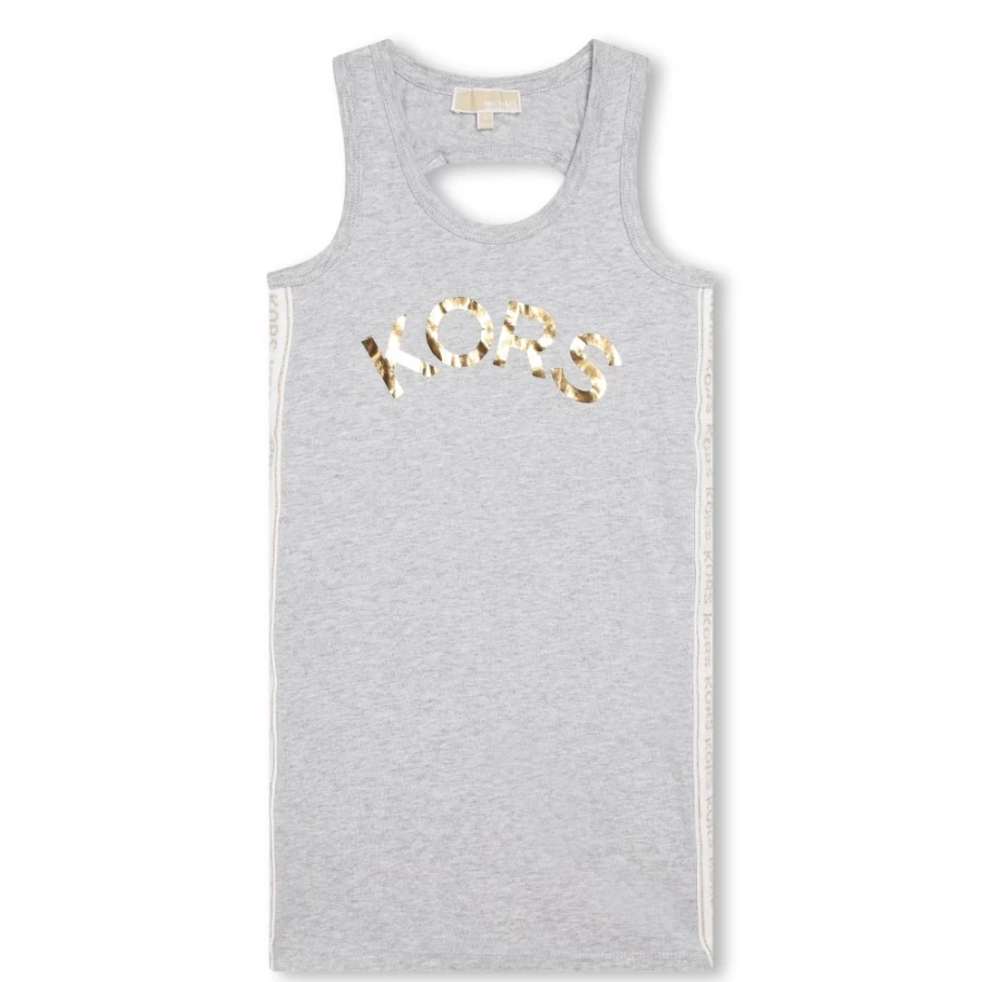 MICHAEL KORS Girl's Chine Grey Sleeveless Cotton Dress