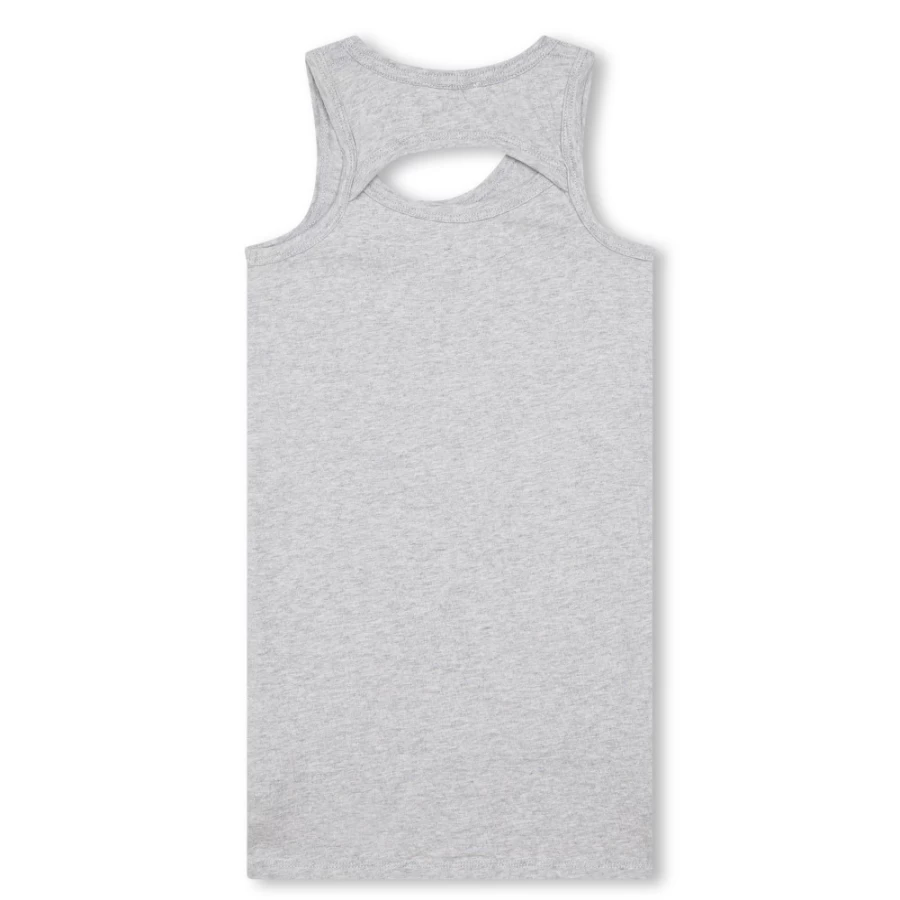 MICHAEL KORS Girl's Chine Grey Sleeveless Cotton Dress