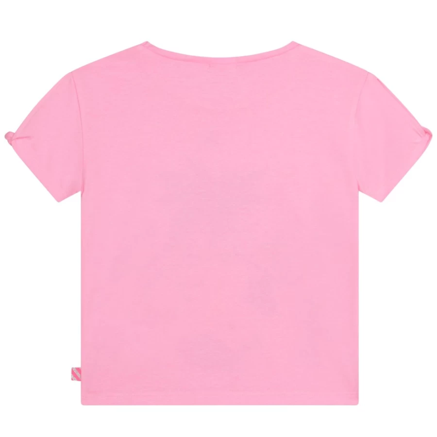 BILLIEBLUSH Girls' Pink Short-Sleeved T-Shirt for Kids