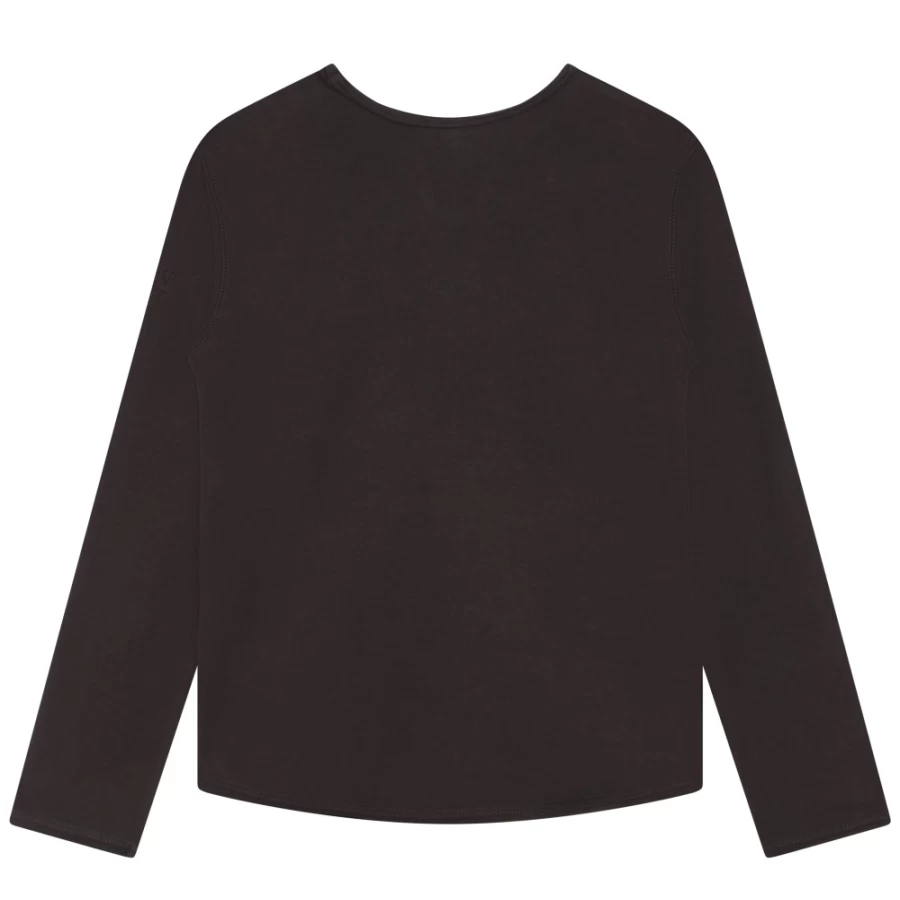ZADIG & VOLTAIRE Girls Black Printed & Embroidered Cotton T-Shirt
