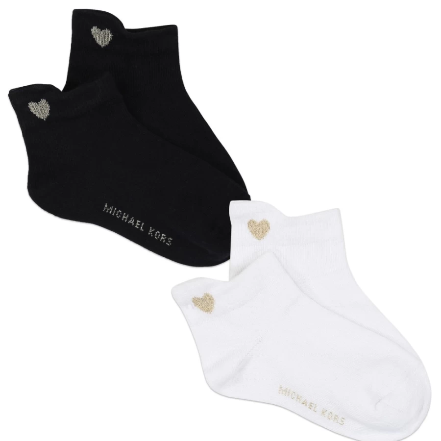 MICHAEL KORS Navy Heart Ankle Socks for Girls