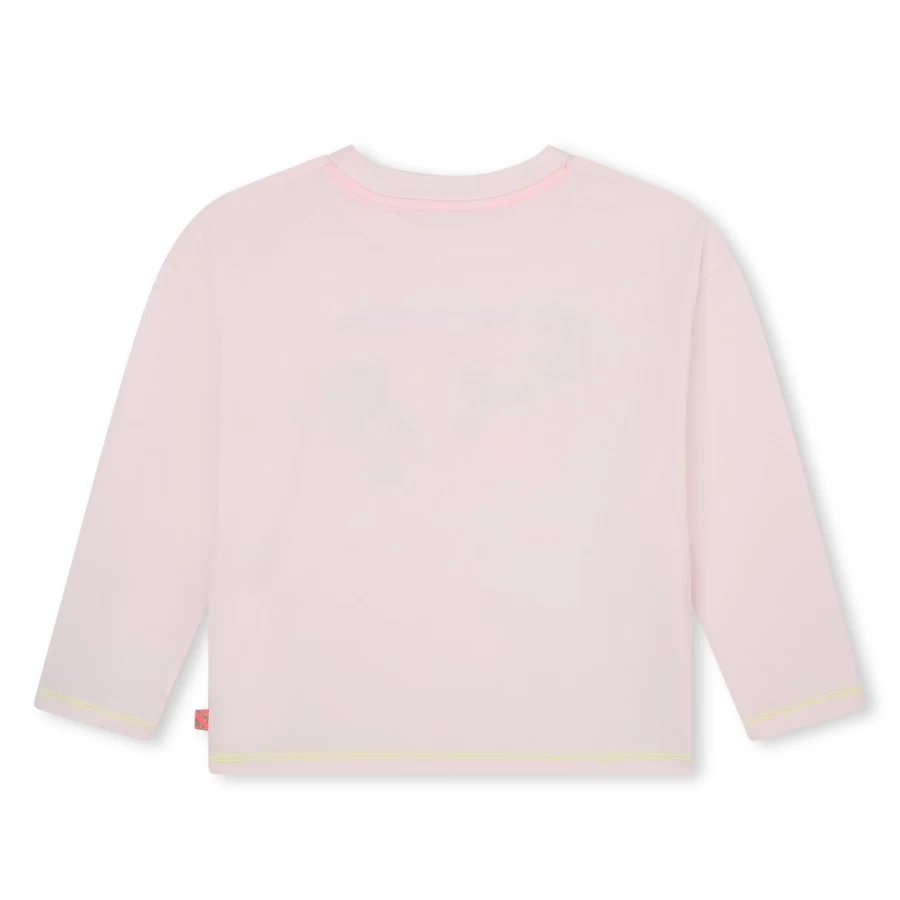 BILLIEBLUSH Girls' Pink Pale Long-Sleeved T-Shirt for Comfort and Style