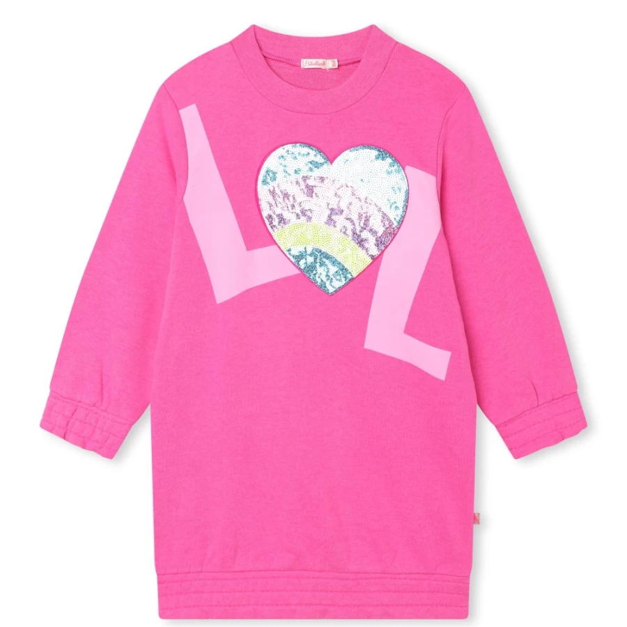 KARL LAGERFELD KIDS Black Straight Long-Sleeved Dress for Girls