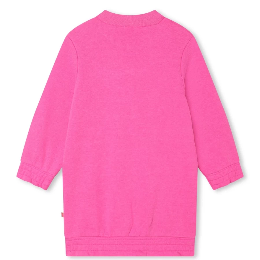 BILLIEBLUSH Girl's Sequinned Fleece Dress in Malabar Fluorescent - Sparkly Comfort Wear for Kids