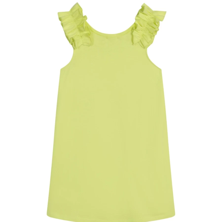 BILLIEBLUSH Girls Lemon Cotton Dress with Sequins - Sparkling Party Outfit
