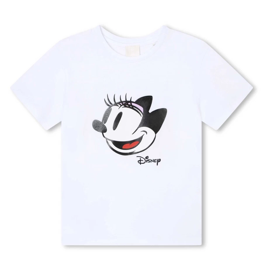 Givenchy White Embroidered Print T-Shirt for Girls