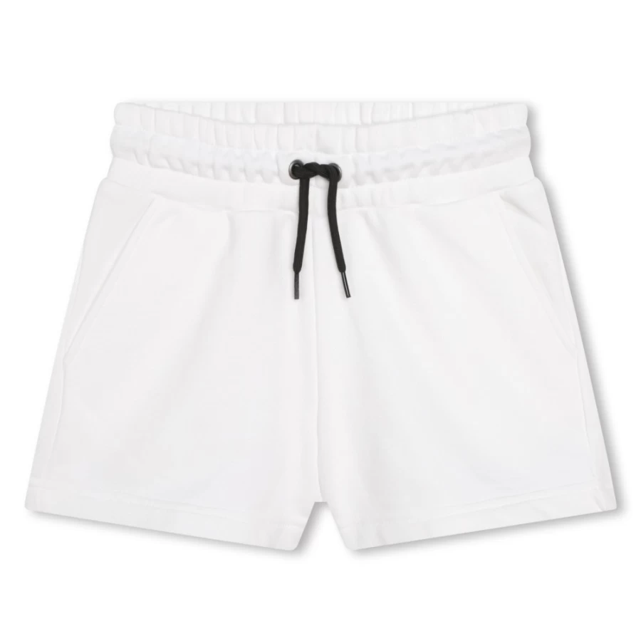 HUGO Girls' White Fleece Shorts - Soft & Comfortable Winter Wear