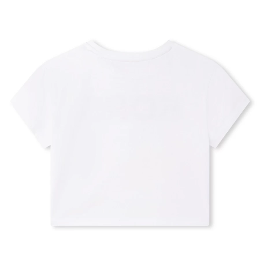 MICHAEL KORS Girls' Cotton Short-Sleeve T-Shirt in White & Yellow