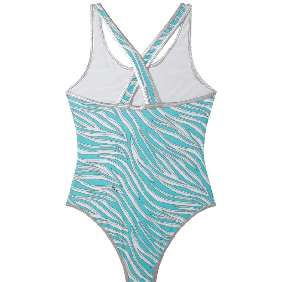 MICHAEL KORS Girls Turquoise Printed One-Piece Swimsuit