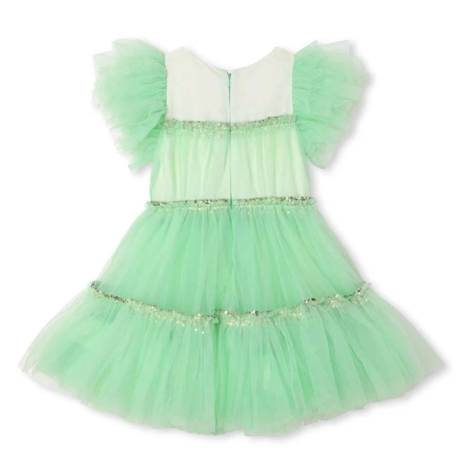 BILLIEBLUSH Pink Sequined Party Dress for Girls - Sparkly Glamorous Evening Gown