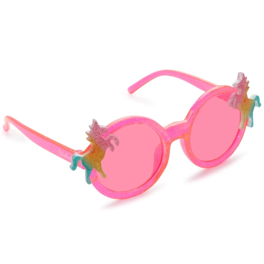 BILLIEBLUSH Pink Unicorn Sunglasses for Girls - Sparkly Fun Kids Shades