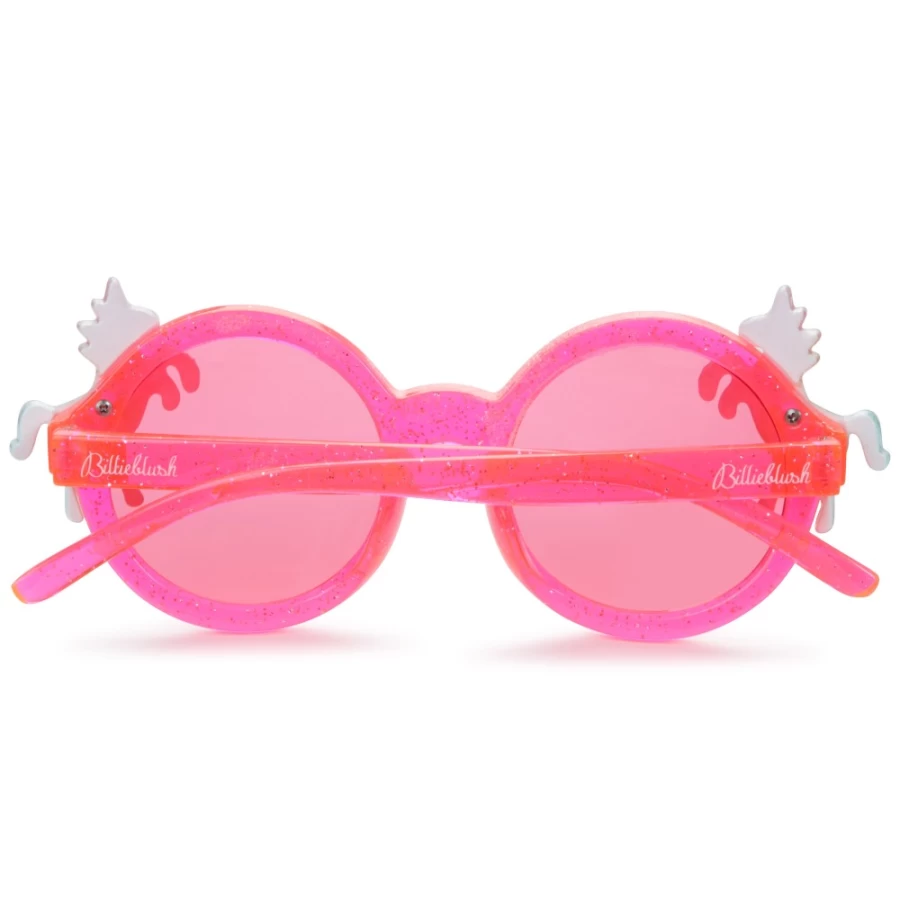 BILLIEBLUSH Pink Unicorn Sunglasses for Girls - Sparkly Fun Kids Shades