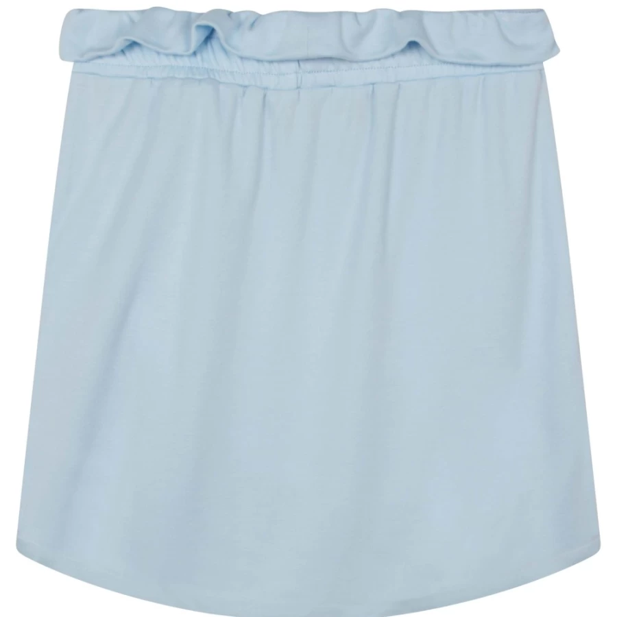KARL LAGERFELD KIDS Girls' Pale Blue Short Straight Skirt With Embroidered Logo