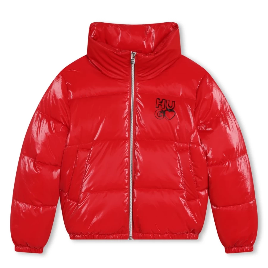 BILLIEBLUSH Girls' Multicoloured Hooded Padded Jacket for Winter Warmth