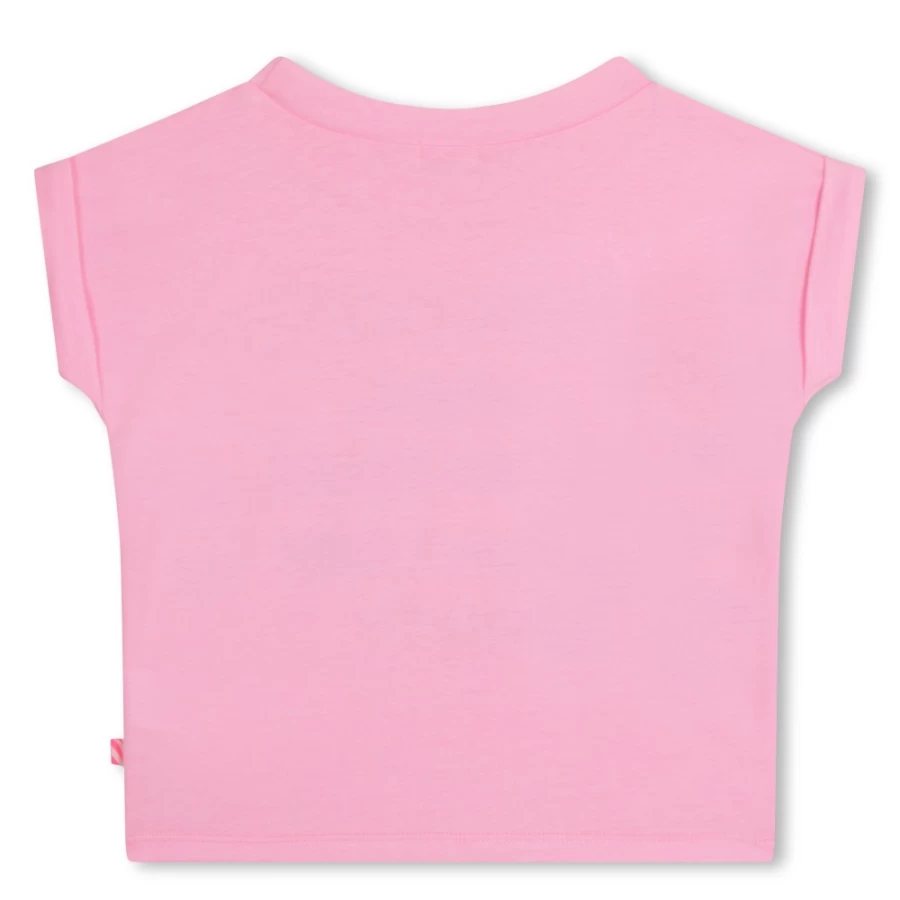 BILLIEBLUSH Pink Short-Sleeved T-Shirt for Girls - Casual Cotton Tee