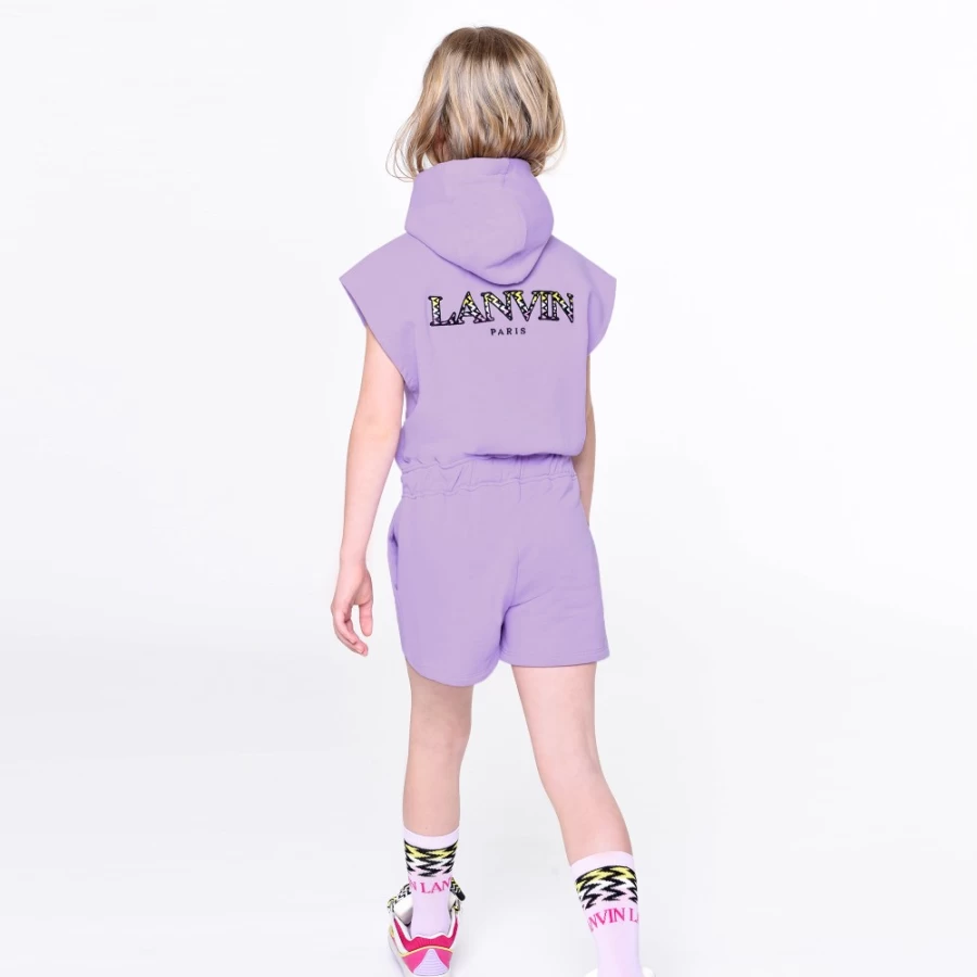 LANVIN Lilac Knitted Socks for Girls - Multicolored Design