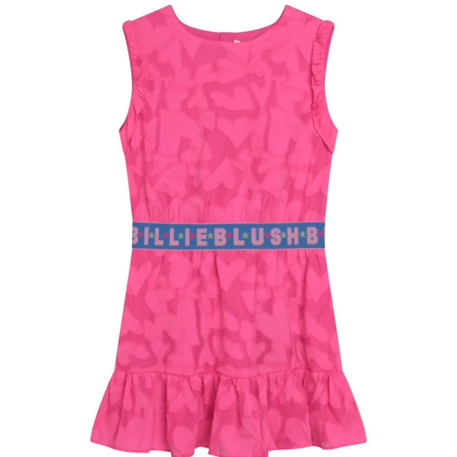 BILLIEBLUSH Pink Sleeveless Printed Dress for Girls - Floral Summer Casual Outfit