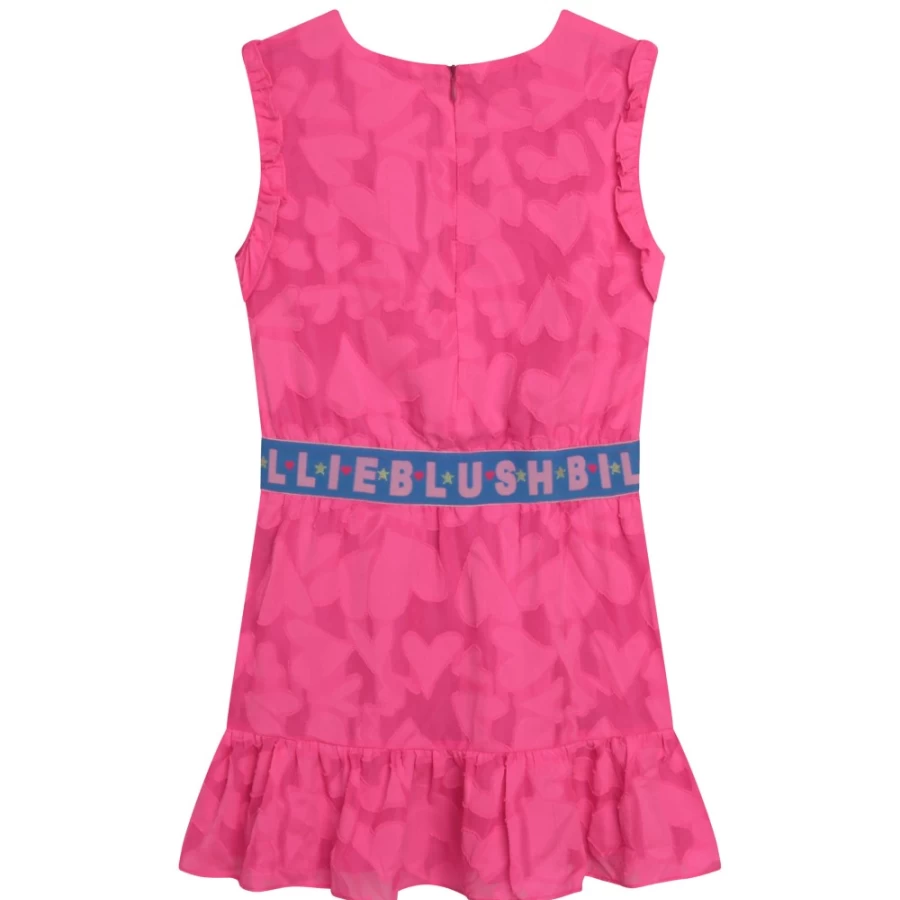BILLIEBLUSH Pink Sleeveless Printed Dress for Girls - Floral Summer Casual Outfit