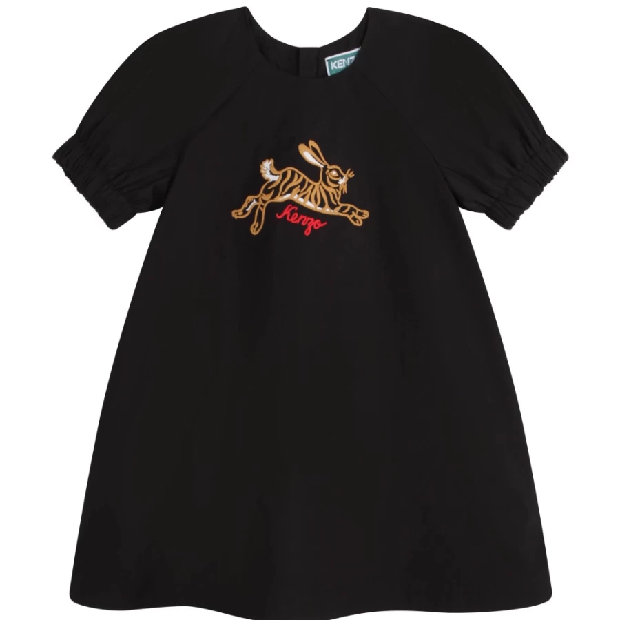 KENZO KIDS Black Dress for Girls - Elegant & Stylish