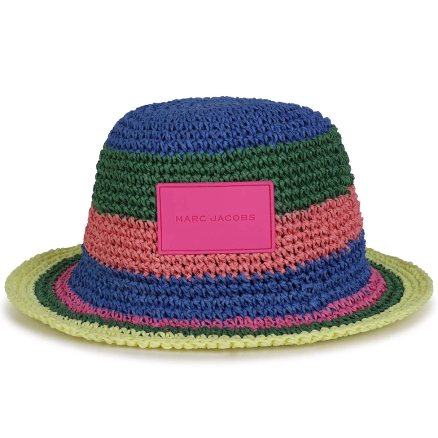 MARC JACOBS Multicoloured Woven Hat for Girls - Stylish & Comfortable Summer Accessory