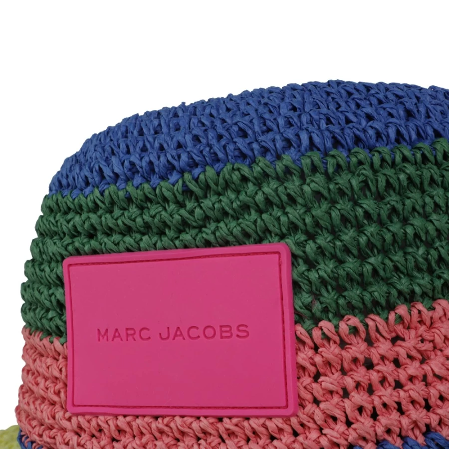 MARC JACOBS Multicoloured Woven Hat for Girls - Stylish & Comfortable Summer Accessory