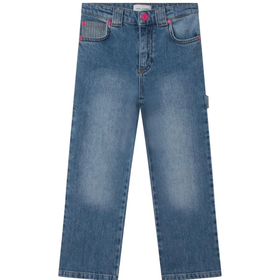 MARC JACOBS Girls' Denim Blue 6-Pocket Cotton Jeans for Kids