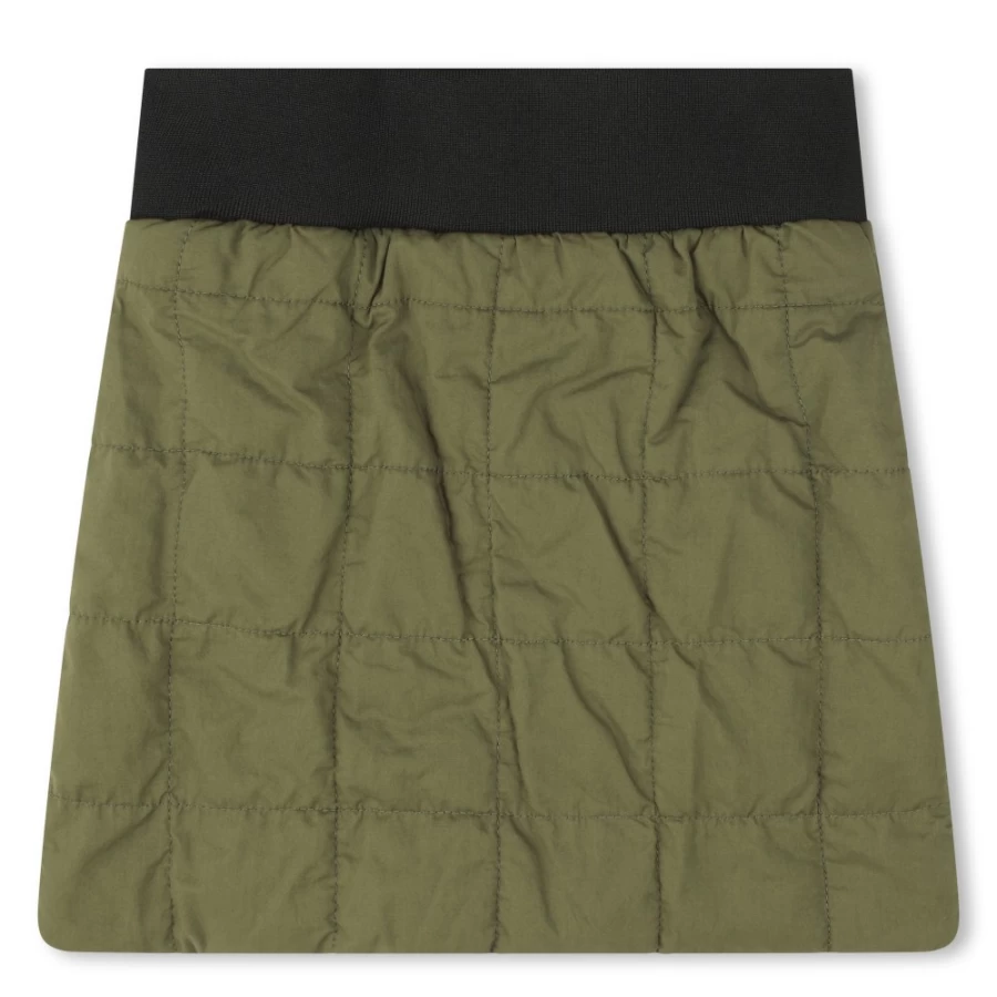 KARL LAGERFELD KIDS Girls' Khaki Cotton Padded Skirt for Winter