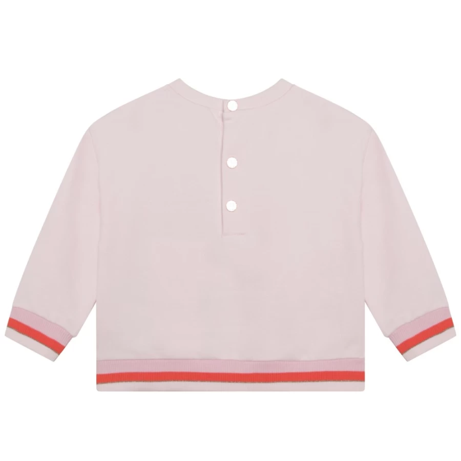 CARREMENT BEAU Girls Apricot Printed Round-Neck Sweatshirt