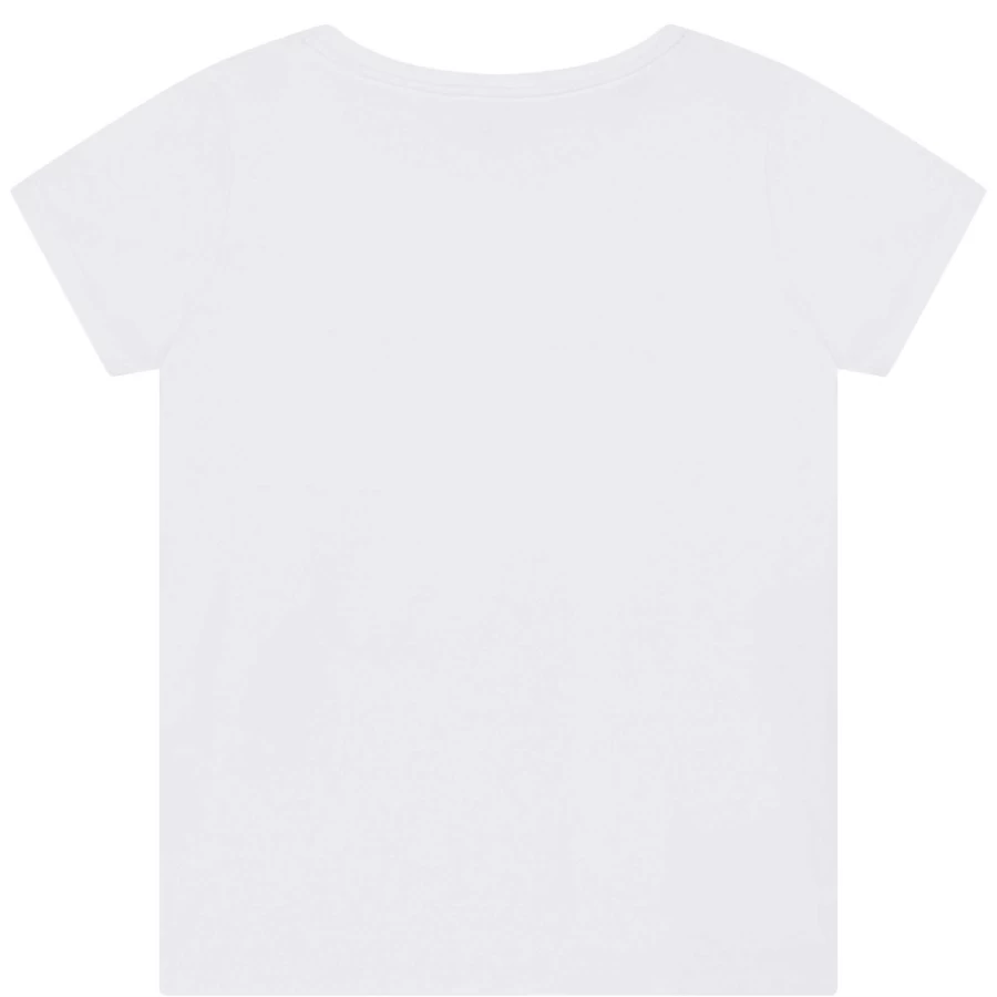 MICHAEL KORS Girls' White Cotton Short-Sleeve T-Shirt
