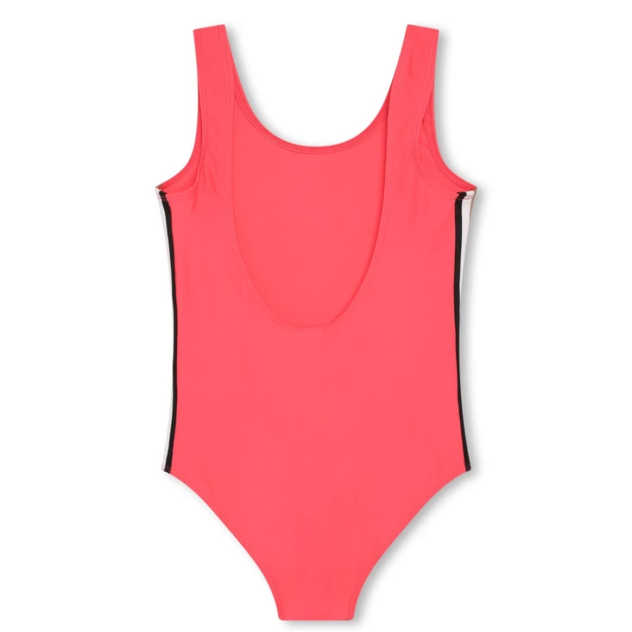 BOSS Girl's Poppy Red Swimming Costume for Kids - Stylish One-Piece Bathing Suit