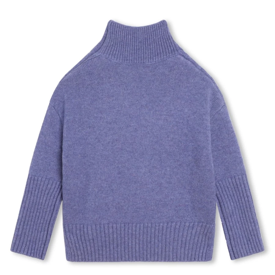 ZADIG & VOLTAIRE Black Turtleneck Button Jumper for Girls